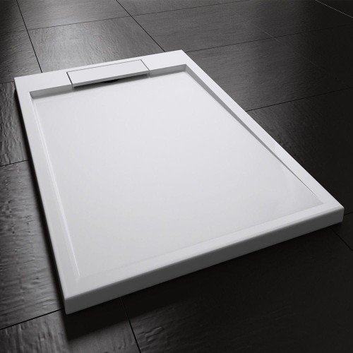 SL04 brodzik prysznicowy slim konglomerat biały 80x120cm zdjęcie 1