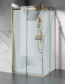 złota kabina prysznicowa dwustronnie przesuwna U20, szkło transparentne zdjęcie 1 polskie kabiny