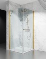 złota kabina prysznicowa wahadłowa D1300, okucia złoto szczotkowane szkło transparentne zdjęcie 1