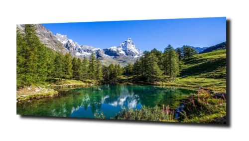 Obraz na szkle, Krajobraz górski jezioro zdjecie 1 polskie kabiny