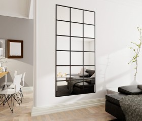 Lustro do salonu LOFT ze szprosami ROSE