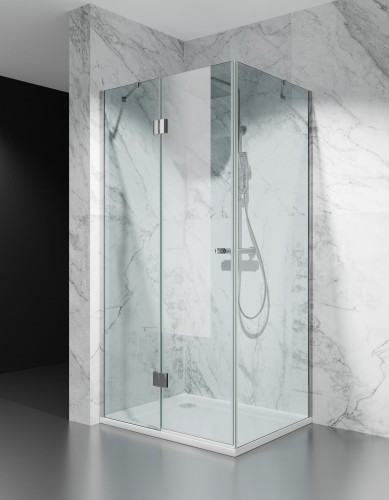 Kabina Prysznicowa z brodzikiem 90x90cm uchlna chromowane okucia szko transparentne zdjecie 1 polskie kabiny
