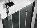 drzwi prysznicowe skladane okucia czarny mat szklo grafitowe D1900 dual zdjecie 2 polskie kabiny