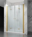 drzwi prysznicowe skladane okucia zloty szczotkowany szklo mrozone D1900 dual zdjecie 1 polskie kabiny