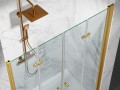 dzrwi prysznicowe skladane okucia zloty szczotkowany szklo transparentne D1900 dual zdjecie 2 polskie kabiny