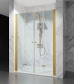 dzwi prysznicowe skladane okucia zloty szczotkowany szklo transparentne D1900 dual zdjecie 1 polskie kabiny