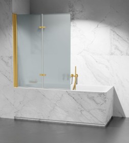 Parawan nawannowy mrożony składany PNW1408 okucia złoty mat  