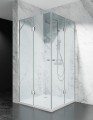 kabina prysznicowa z brodzikiem DV2000 srebrne okucia szkło transparentne