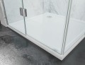 kabina prysznicowa z brodzikiem DV2000, srebrne okucia szkło transparentne zawiasy
