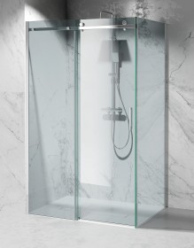 Kabina Prysznicowa Przesuwna Transparentna, okucia Chrom Połysk