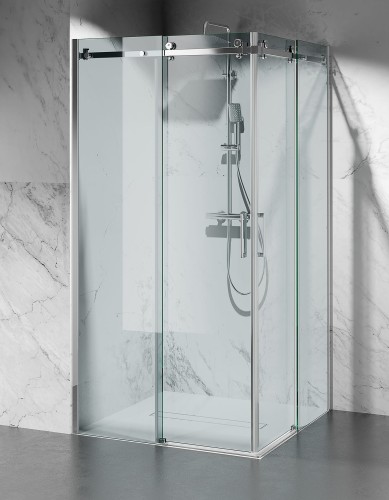kabina prysznicowa z brodzikiem U20, okucia srebrne szkło transparentne zdjecie 1 polskie kabiny