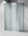 kabina prysznicowa z brodzikiem C20, okucia srebrne szkło ryflowane