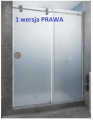 drzwi prysznicowe przesuwne D20 okucia chrom polysk szklo ryflowane zdjecie 9 polskie kabiny