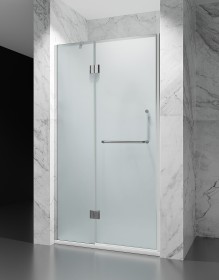 Drzwi Prysznicowe Uchylne , szkło Mrożone, okucia Chrom Polerowany DV8500D