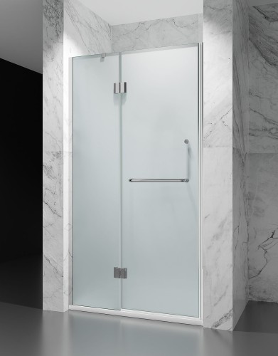 drzwi prysznicowe uchylne szklo mrozone okucia chrom polerowany DV8500D zdjecie 1