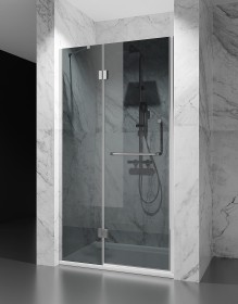 Drzwi Prysznicowe Uchylne , szkło Grafitowe, okucia Chrom Polerowany DV8500D