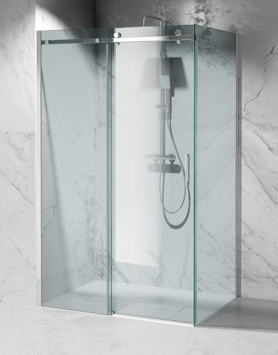 Kabina Prysznicowa z brodzikiem 100x100 cm przesuwna okucia chrom polysk zdjecie 1 polskie kabiny