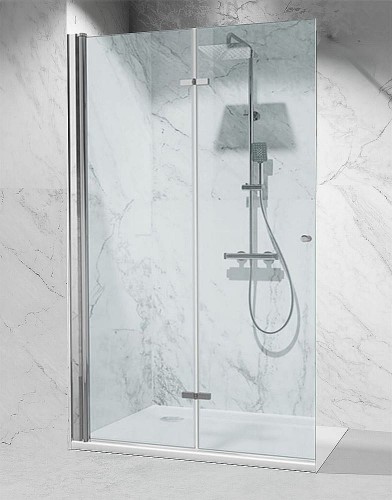 scianka prysznicowa walk in skladana kolor okuc chrom polysk zdjecie 1 polskie kabiny