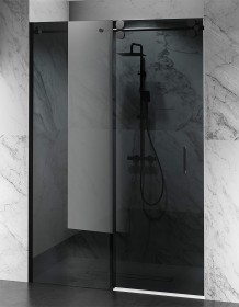 Okucia Czarny Mat, Szkło Dymione, Drzwi Prysznicowe D30 EXCLUSIVE