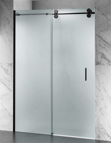 okucia czarny mat szklo mrozone drzwi prysznicowe D30 zdjecie 1 polskie kabiny