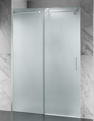 okucia srebrny mat szklo mrozone drzwi prysznicowe D30 zdjecie 1 polskie kabiny