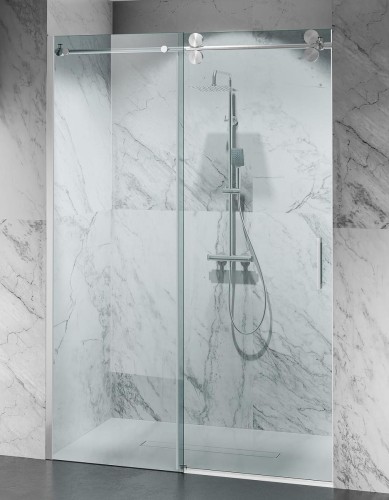 okucia srebrny mat szklo transparentne drzwi prysznicowe D30 zdjecie 1 polskie kabiny