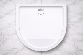 Brodzik akrylowy sierpowy podkowa AL04 90x90cm 