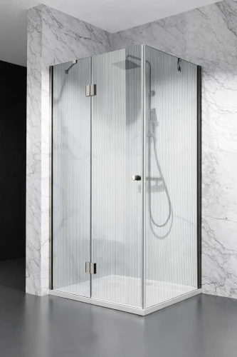 kabina prysznicowa uchylna DV800 okucia chrom polysk szklo ryflowane zdjecie 1 polskie kabiny