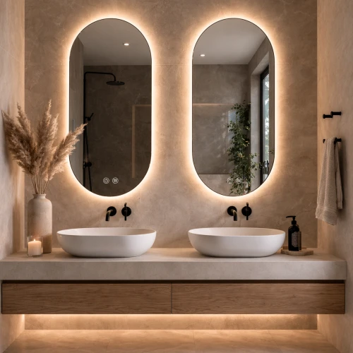 lustro owalne led coco 110x45cm zdjecie 1 polskie kabiny