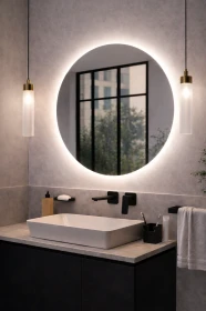 Lustro podświetlane LED  okrągłe