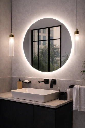 lustro podswietlane LED okragle zdjecie 1 polskie kabiny