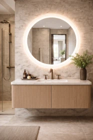 Lustro okrągłe LED LILY 60-120 cm