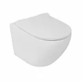 Zestaw podtynkowy Geberit Duofix SLIM (UP320): misa CLARISA WC serii Rimless, stelaż, przycisk do stelaża opcjonalnie, deska wolnoopadająca SLIM, przekładka akustyczna, wsporniki dystansowe oraz kompletny zestaw instalacyjny zdjecie 4