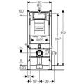 Zestaw podtynkowy Geberit Duofix (UP320) 7w1: misa CLARISA WC serii Rimless, stelaż, przycisk do stelaża opcjonalnie, deska wolnoopadająca slim, przekładka akustyczna, wsporniki dystansowe oraz kompletny zestaw instalacyjny zdjecie 2