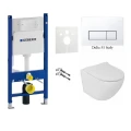 Zestaw podtynkowy Geberit UP100 7w1: misa Clarisa WC serii Rimless, stelaż, deska wolnoopadająca slim, przycisk, wsporniki dystansowe, mata oraz przekładka akustyczna zdjecie 8
