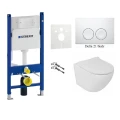 Zestaw podtynkowy Geberit UP100 7w1: misa Clarisa WC serii Rimless, stelaż, deska wolnoopadająca slim, przycisk, wsporniki dystansowe, mata oraz przekładka akustyczna zdjecie 13