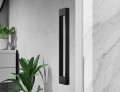 kabina prysznicowa przesuwna szklo efekt lustra okucia czarny mat zdjecie 5 polskie kabiny
