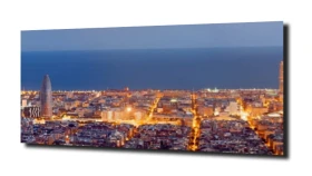 obraz na szkle Panorama na Barcelone- duża
