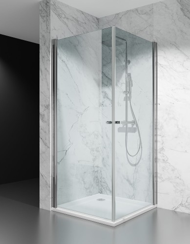 kabina prysznicowa wahadlowa DV4000 okucia chrom polysk szklo transparentne zdjecie 1 polskie kabiny