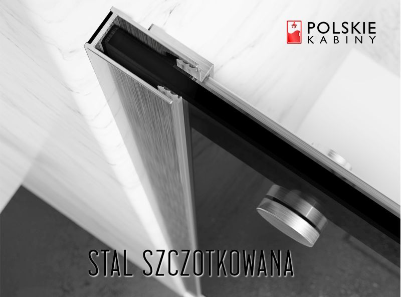 kolor okuć stal szczotkowana, polski producent kabin prysznicowych przesuwnych
