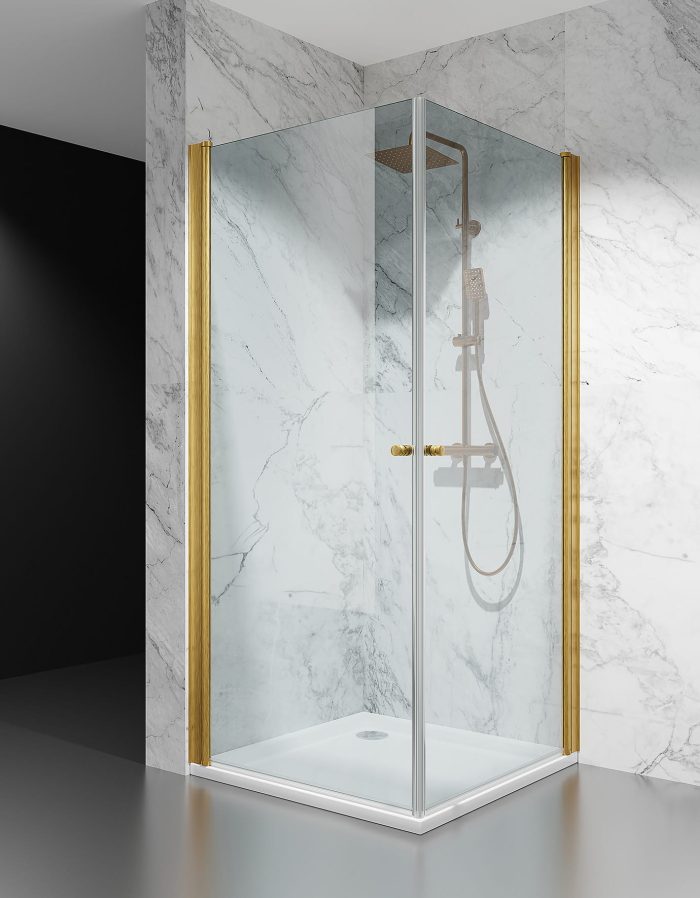 KABINA PRYSZNICOWA DLA NIEPEŁNOSPRAWNYCH WAHADŁOWA DV4000 ZŁOTY MAT