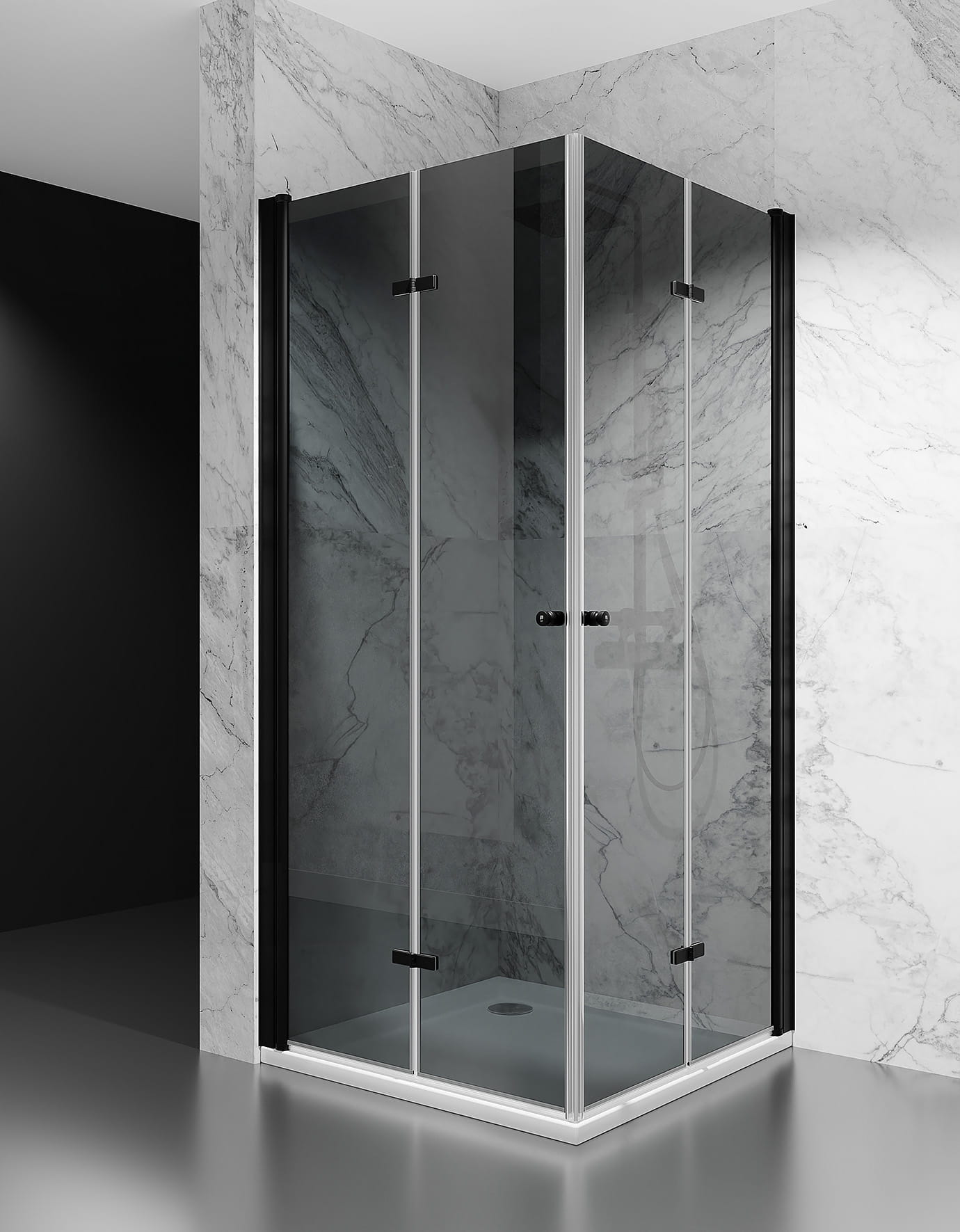 Kabina prysznicowa dla niepełnosprawnych dwustronnie otwierana